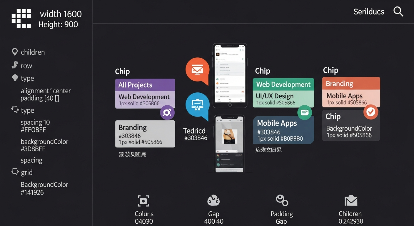 Stack theme demo, portfolio grid on desktop.