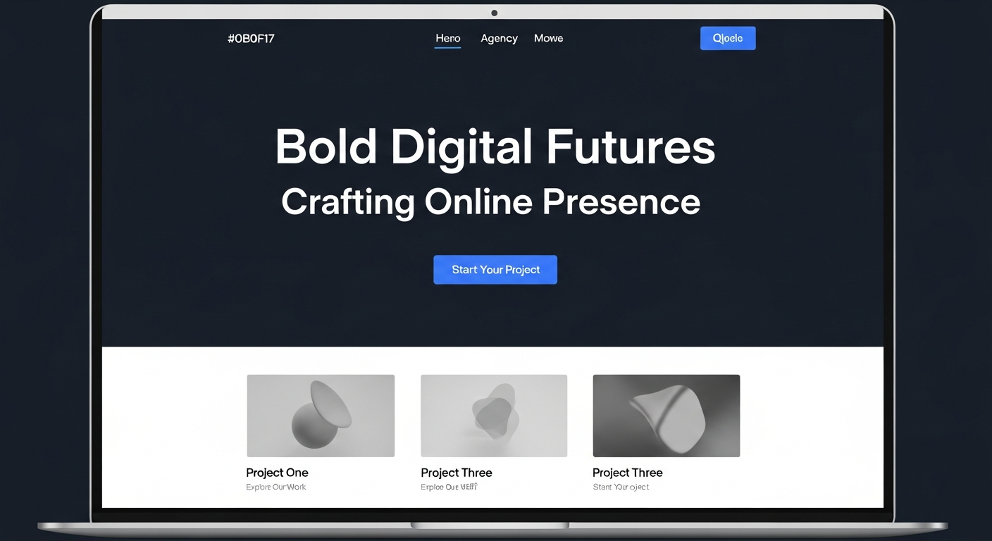 Voltage theme demo, business homepage on desktop.